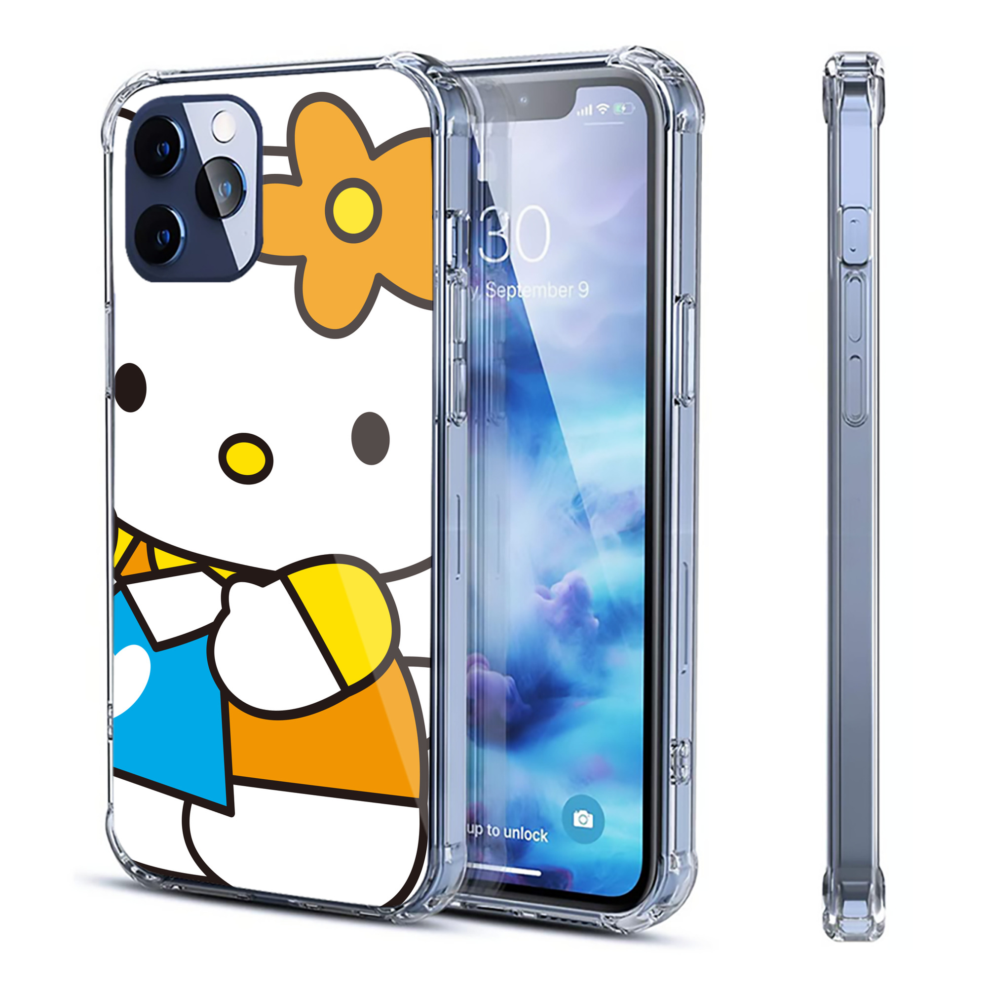 （画像用） Hello Kitty ハローキティ 【iPhone 12シリーズ対応】透明スマホケース（クリアソフトケース）